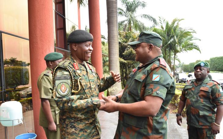 PRESIDENT MUSEVENI MEETS UPDF AND FARDC SENIOR ARMY OFFICERS, REVIEW OPERATION SHUJAA